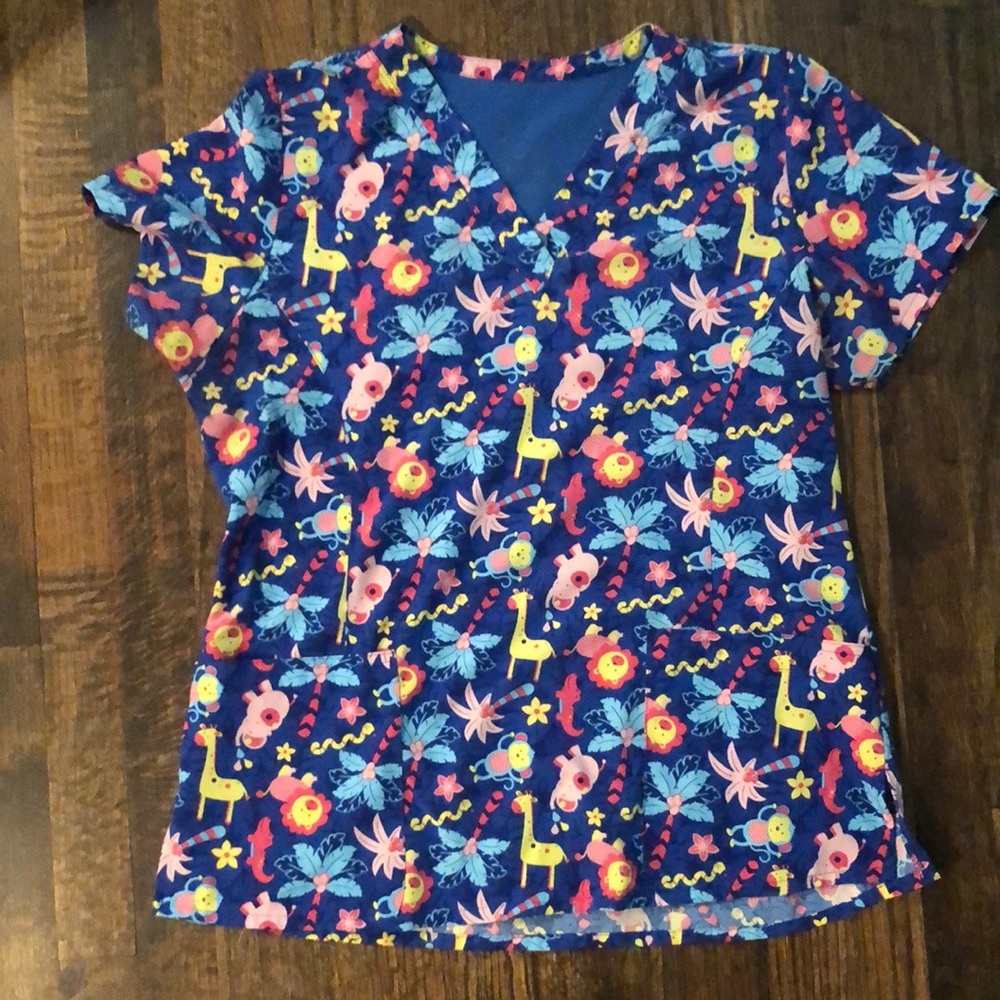 Farm animal scrub top
